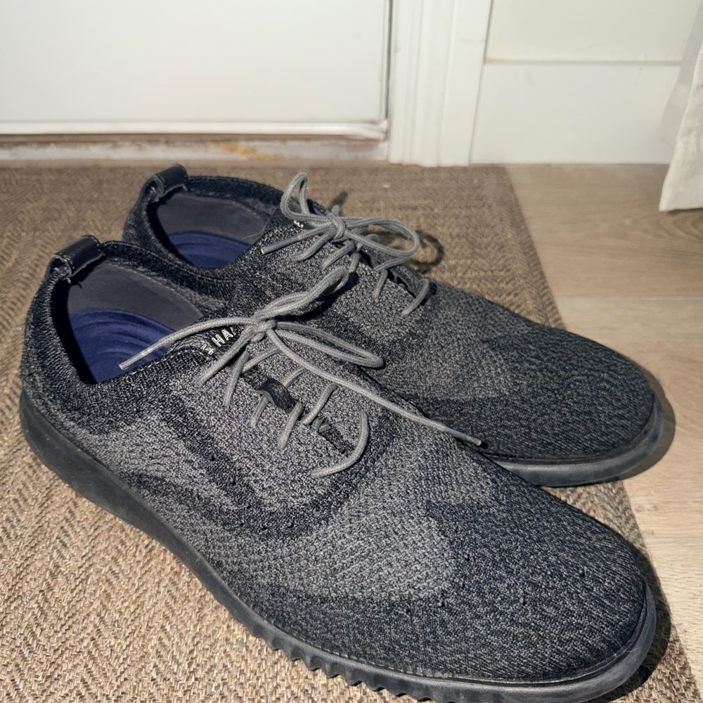 Men's Black Knit Oxford- Cole Haan
